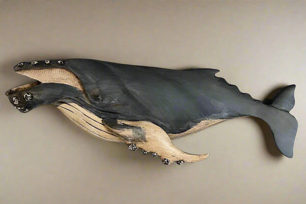 Humpback Whale Plaque, 34", Left-Facing #1