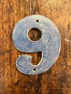 Handmade Ceramic House Number - Blue