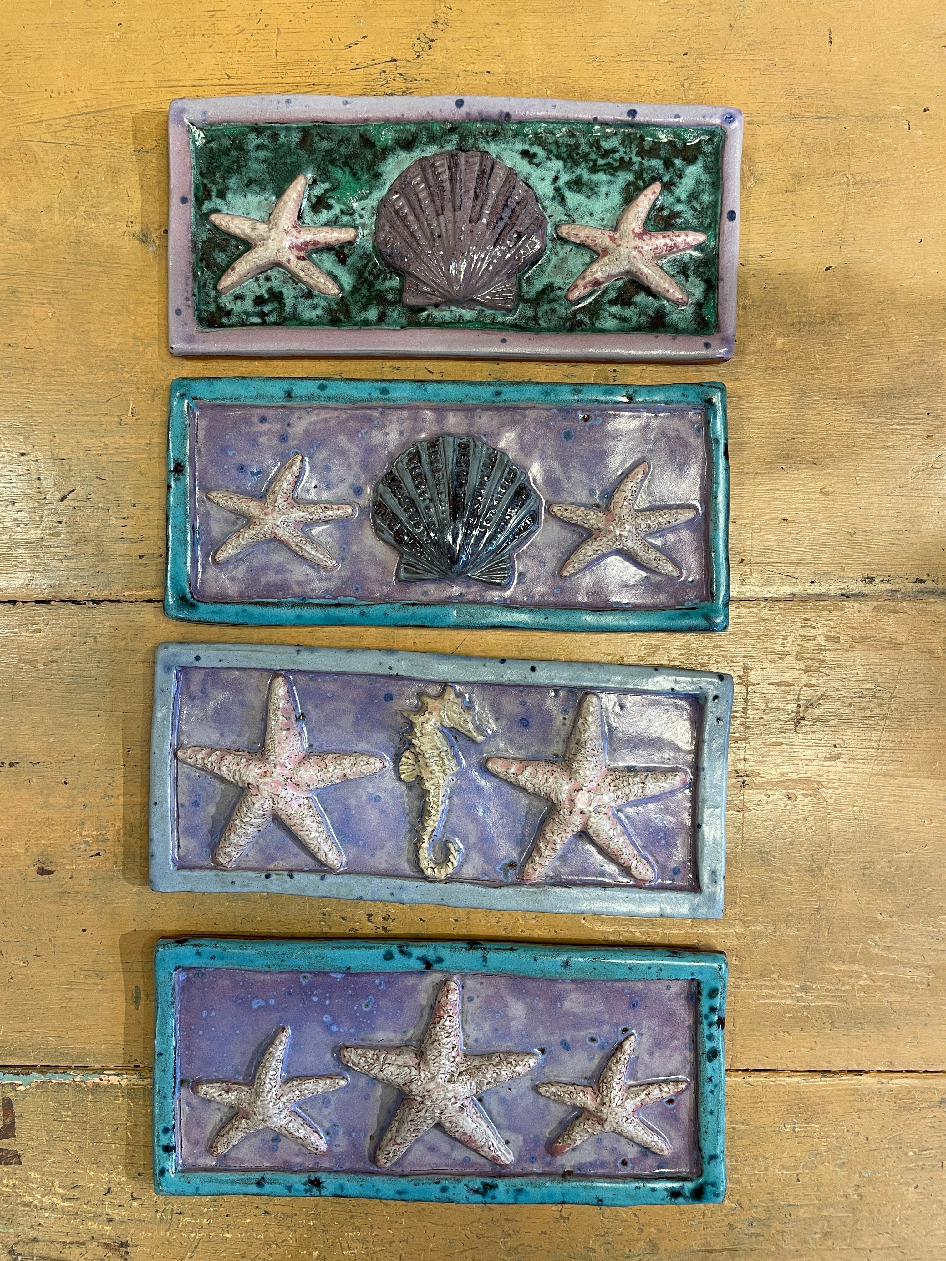Coastal Decorative Ceramic Tile 4” x 9”