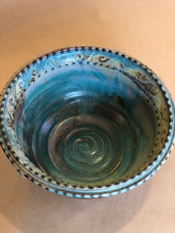 Turquoise Handmade Ceramic Bowl