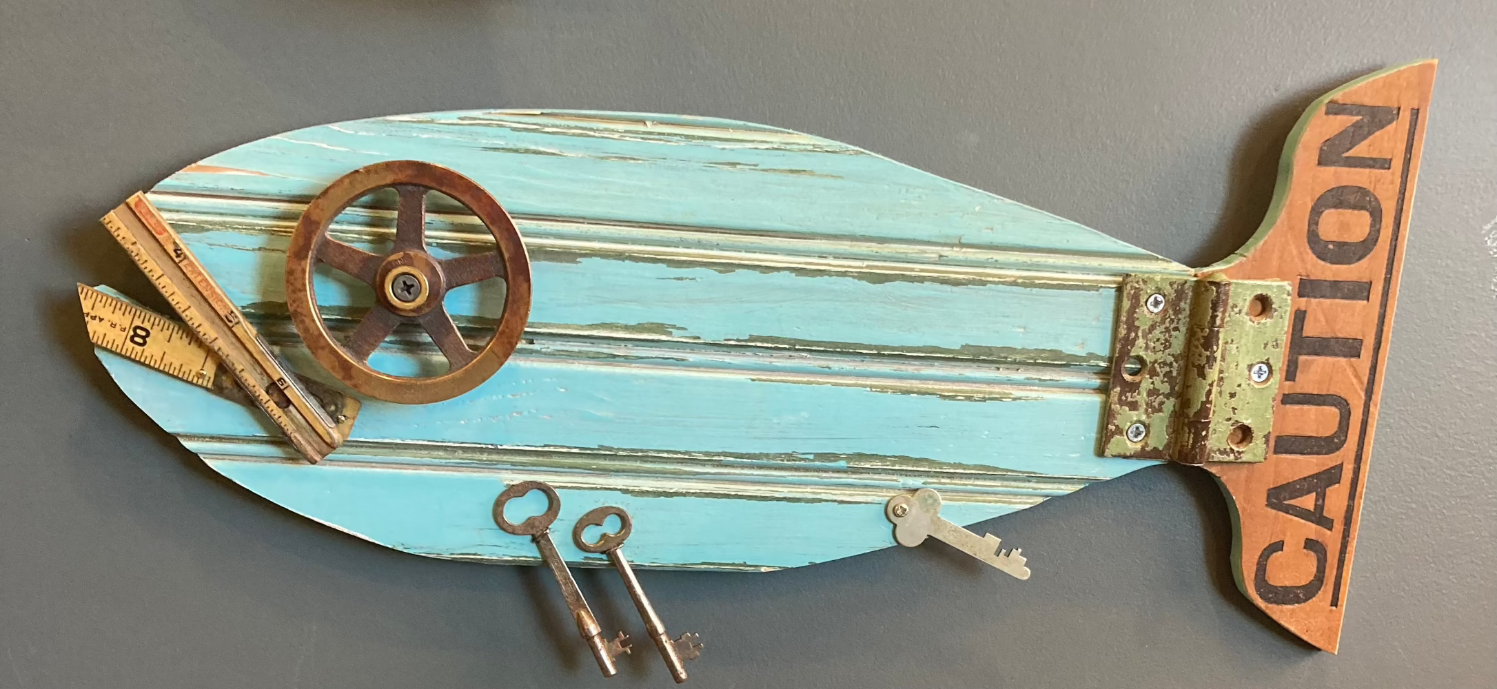 It’s a Key-per - Wooden Fish Hanging
