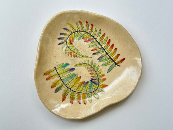 Triangular Fern Plate