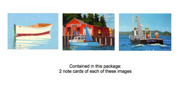 Set of Boat Note Cards by Bobbi Heath