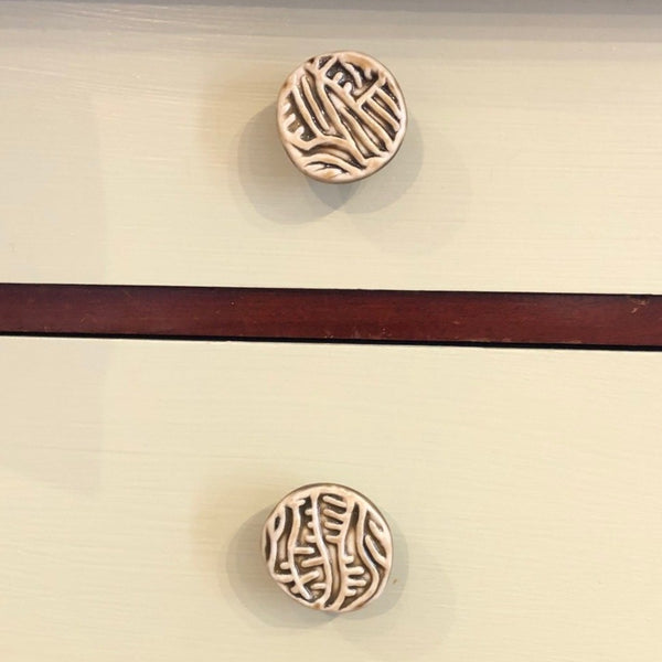 Ceramic Drawer Pull, Olive Green
