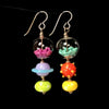 Triple Glass Bead Drop Earrings by Jasmine Keane