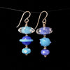 Triple Glass Bead Drop Earrings by Jasmine Keane