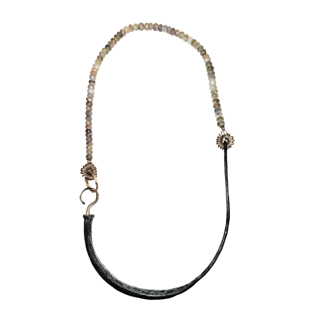 Forged Evening Necklace - Line Hook Series by Lindsay Mís