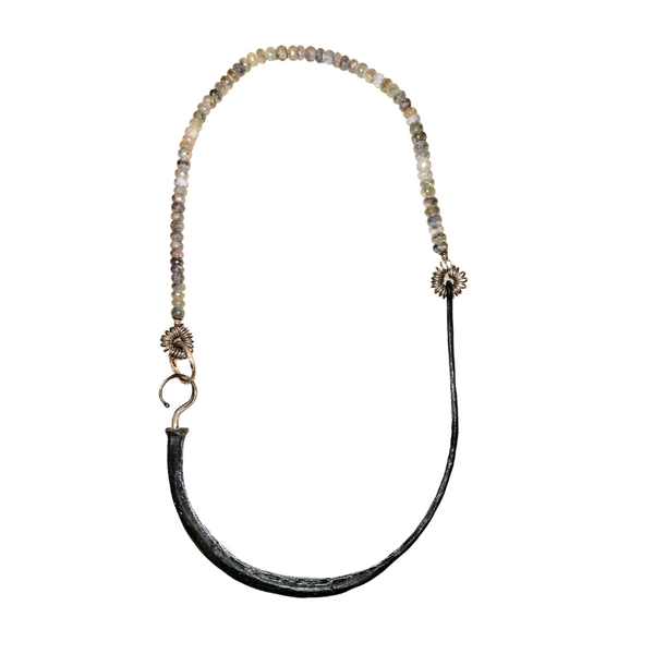 Forged Evening Necklace - Line Hook Series by Lindsay Mís