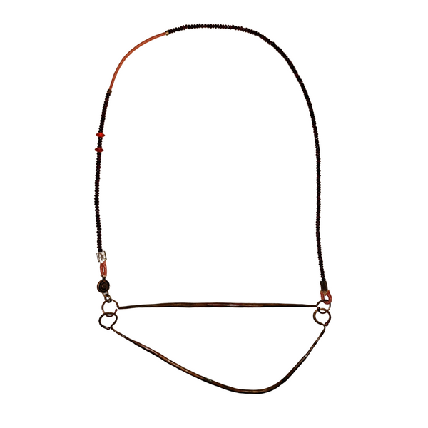 Ruby & Copper Strand Necklace - Line Hook Series by Lindsay Mís