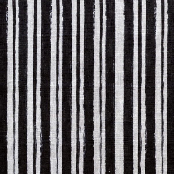 Painterly Stripe Fabric, Natural Linen