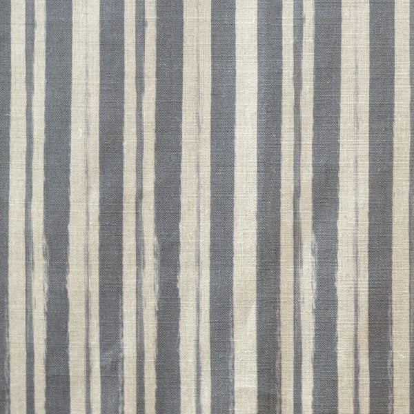 Painterly Stripe Fabric, Natural Linen