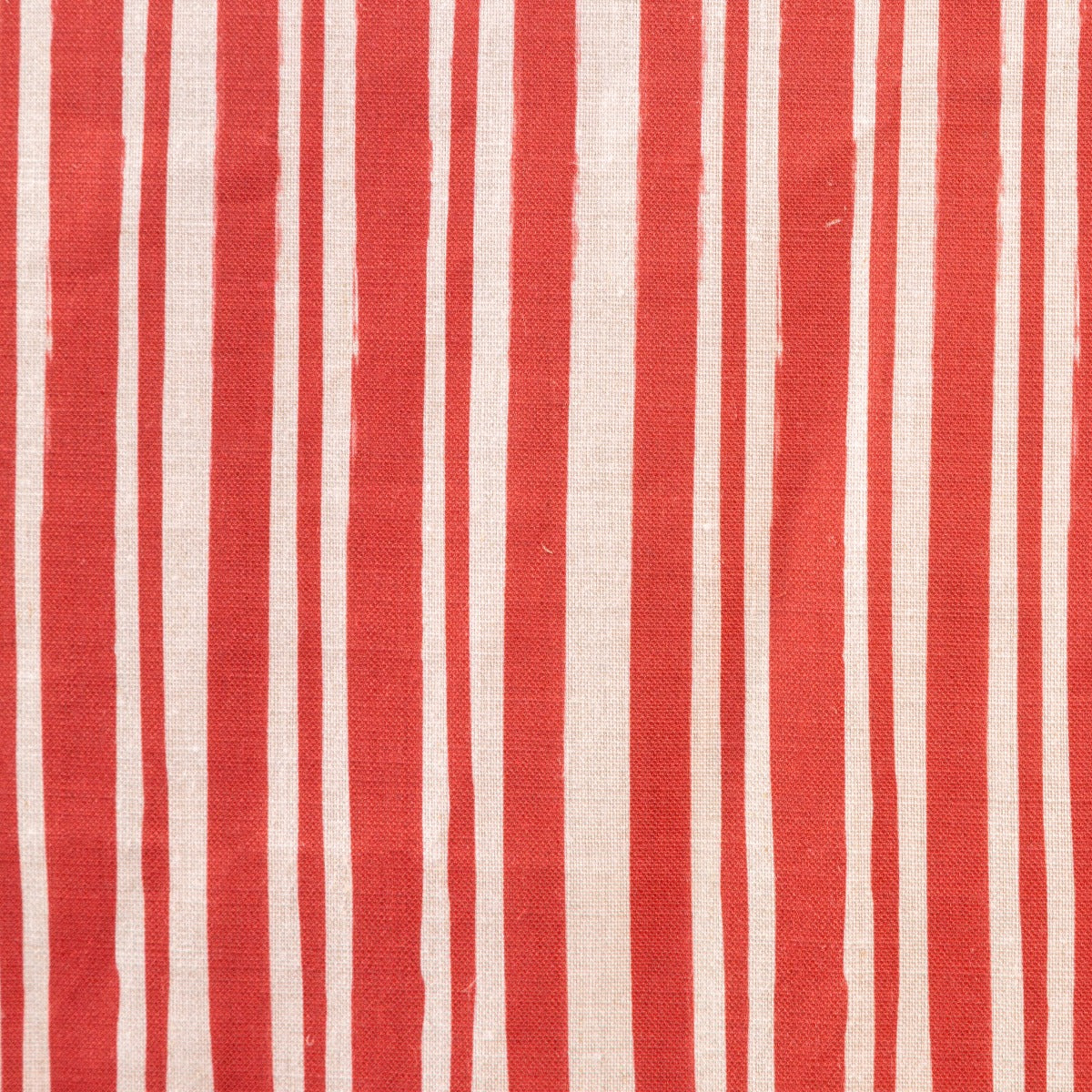Painterly Stripe Fabric, Natural Linen
