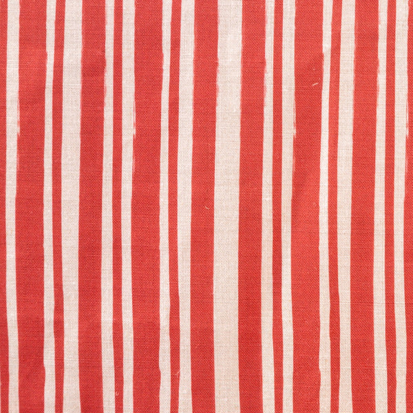 Painterly Stripe Fabric, Natural Linen