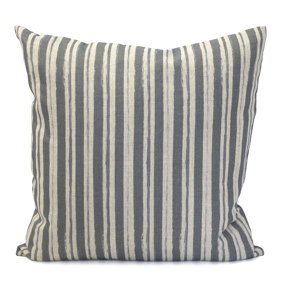 Painterly Stripe Pillow, Natural Linen