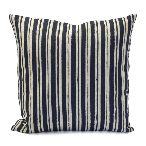 Painterly Stripe Pillow, Natural Linen