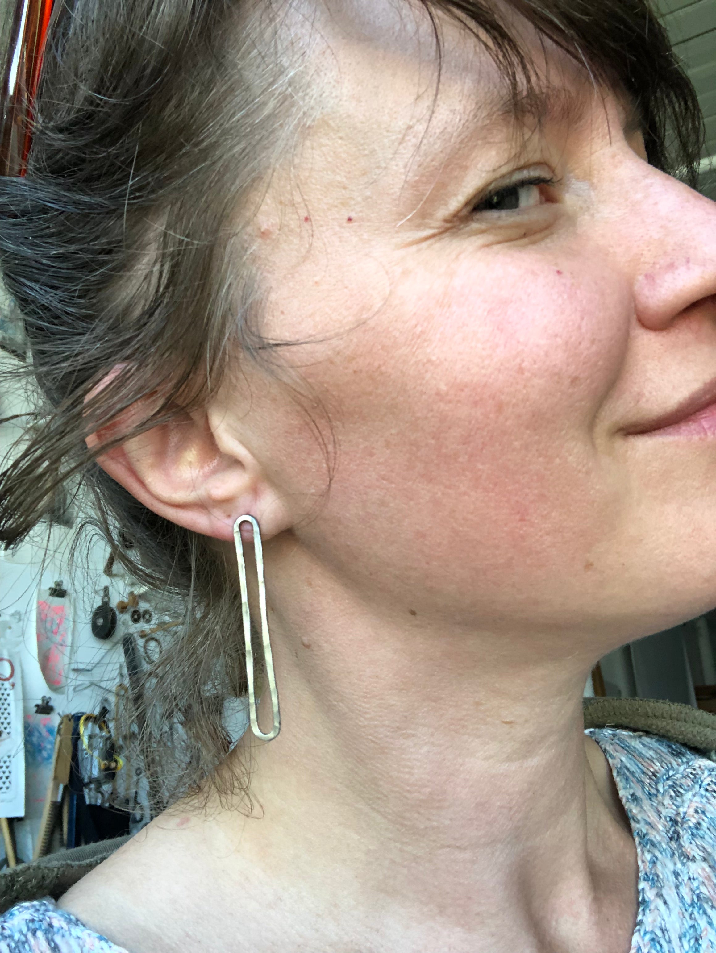 Long O Ring Studs by Lindsay Mís