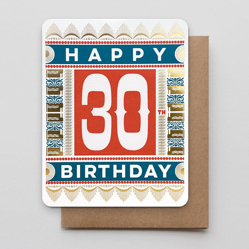 Happy 30th Birthday Greeting Card