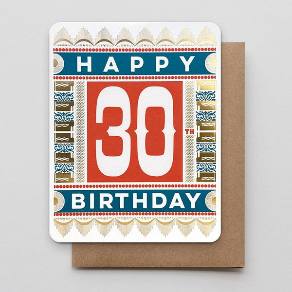 Happy 30th Birthday Greeting Card
