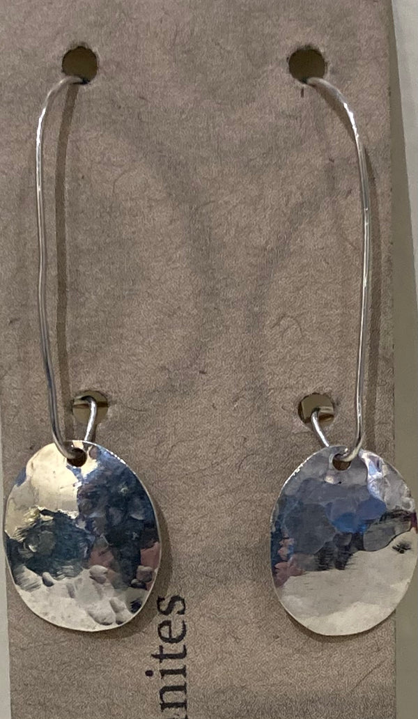 Sterling Silver Medium Oval Earrings