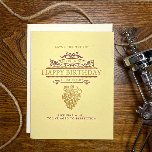 Like a Fine Wine Birthday Greeting Card