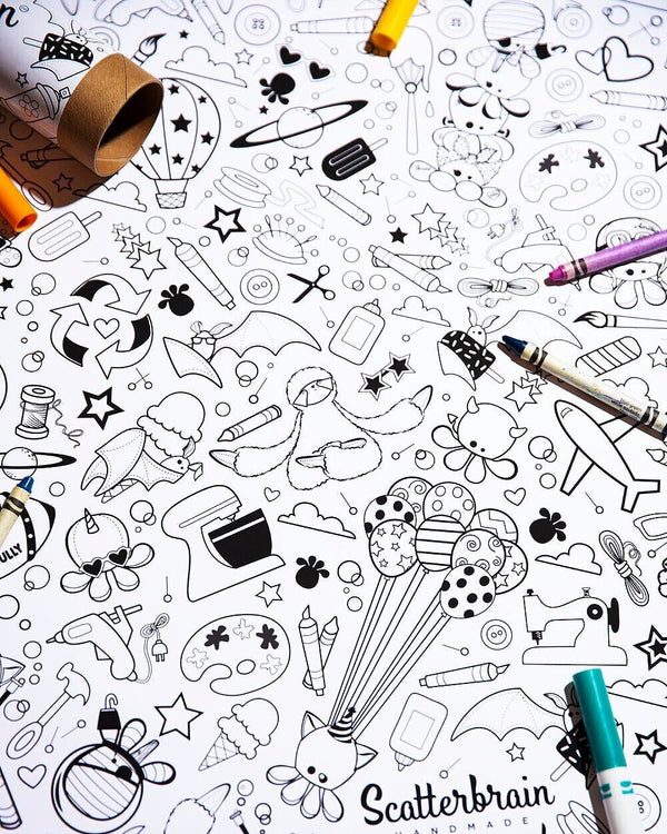 Scatterbrain Handmade Eye Spy Coloring Poster, by Lisamarie Pearson