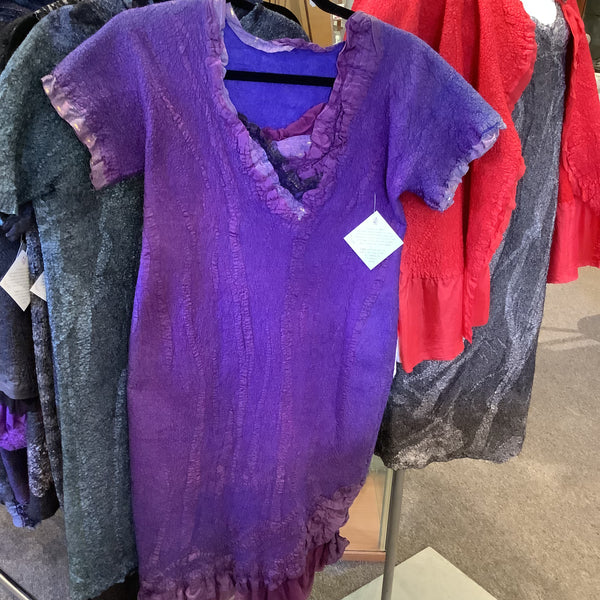 Janice Kissinger Purple Wool/Silk dress