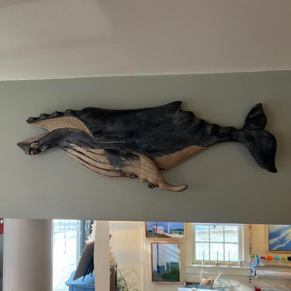 Humpback Whale Plaque, 24", Left-Facing