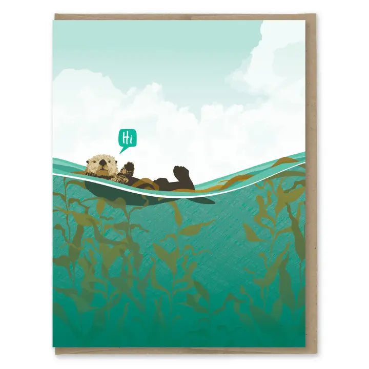 Hi Sea Otter Greeting Card