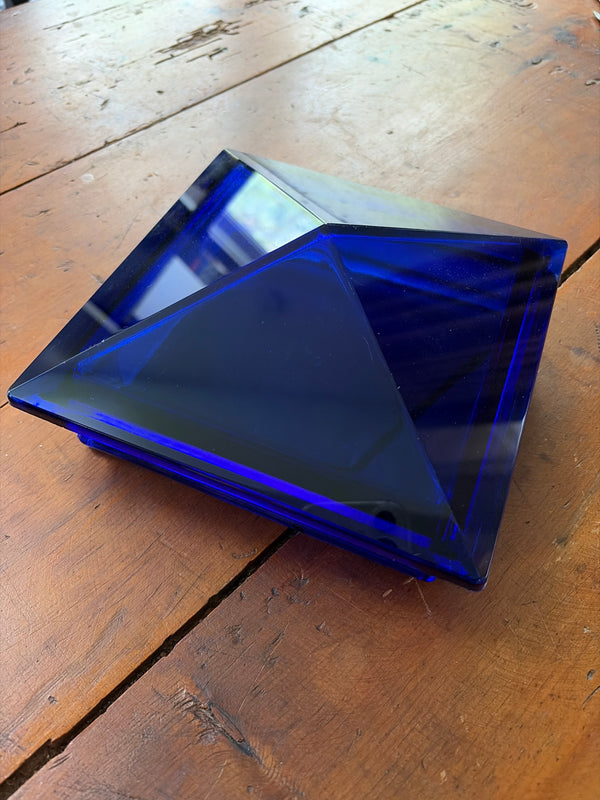 Cobalt Blue Glass 6x6 Post Caps