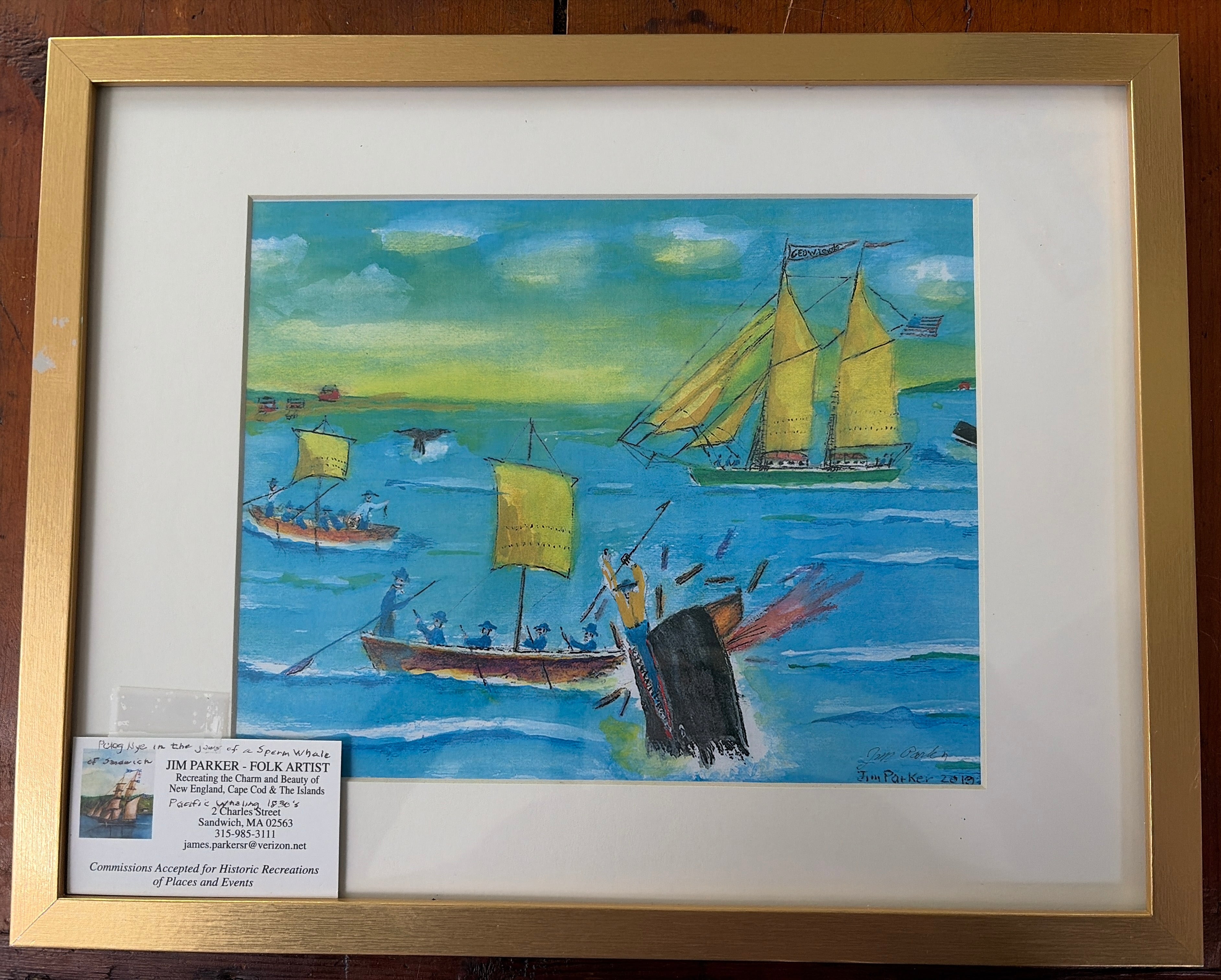 Pacific Whaling Print by Jim Parker