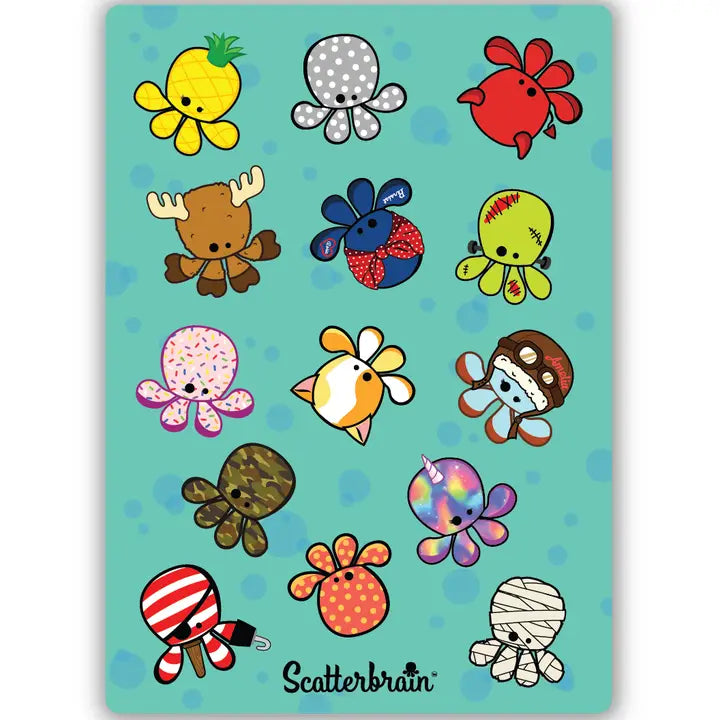 Octopal Crew Sticker Sheet by Scatterbrain