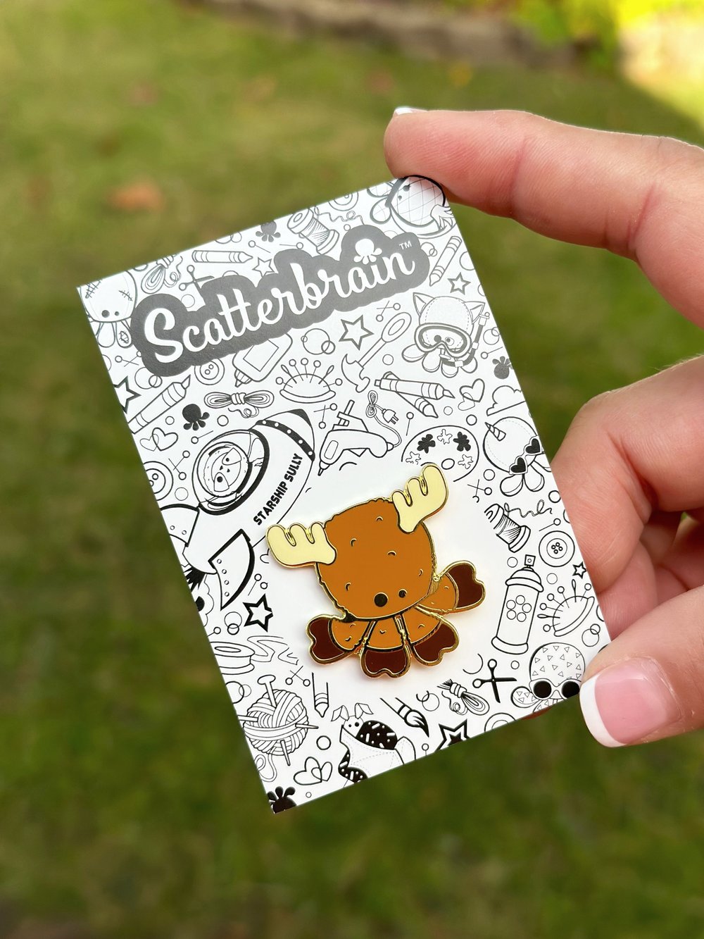 Scatterbrain Handmade Enamel Pin - Timber the Octomoose