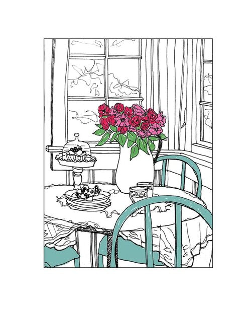 Breakfast Table - Greeting Card by Amy Mason