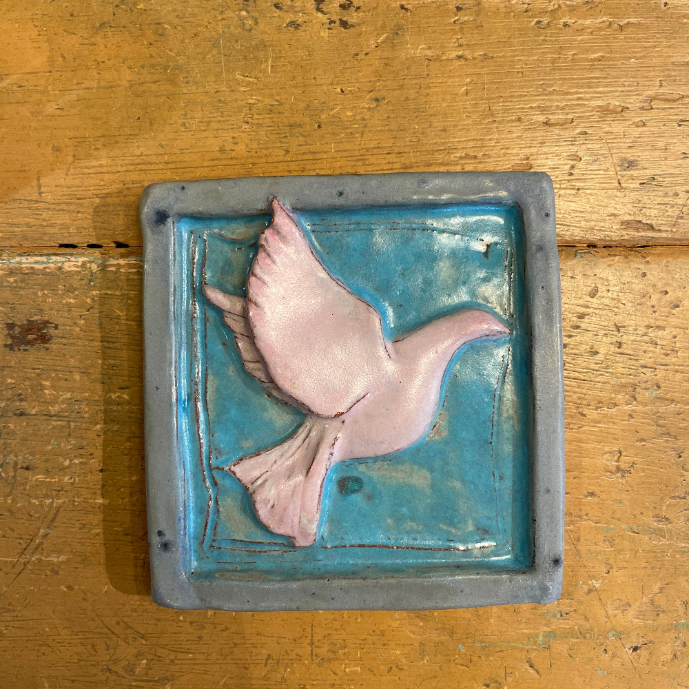 Holiday Dove Decorative Ceramic Tile, 4” x 4”