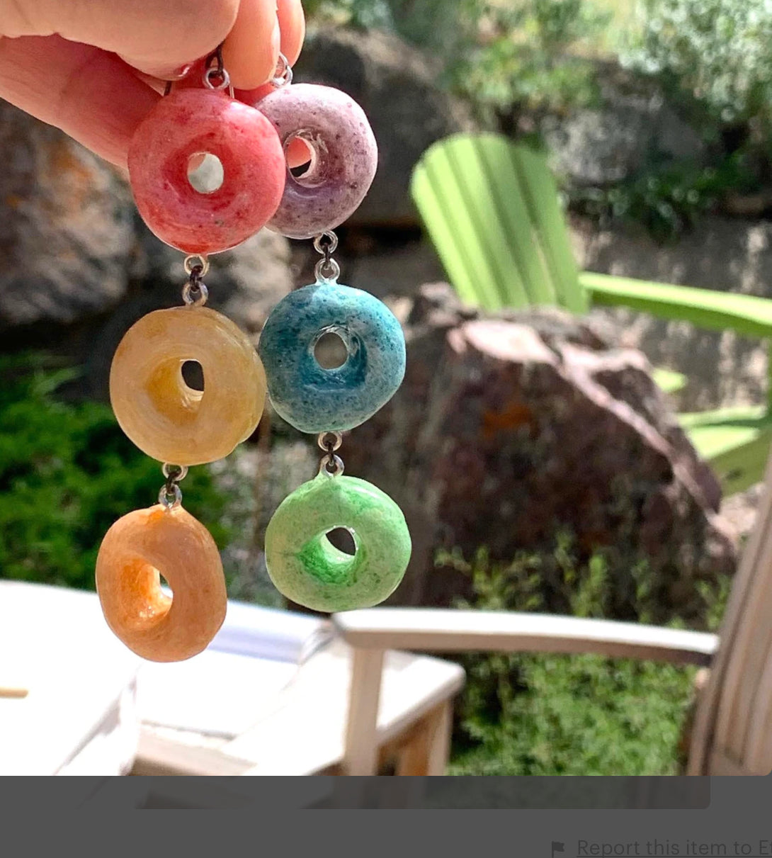 Fruit Loop Rainbow Earrings