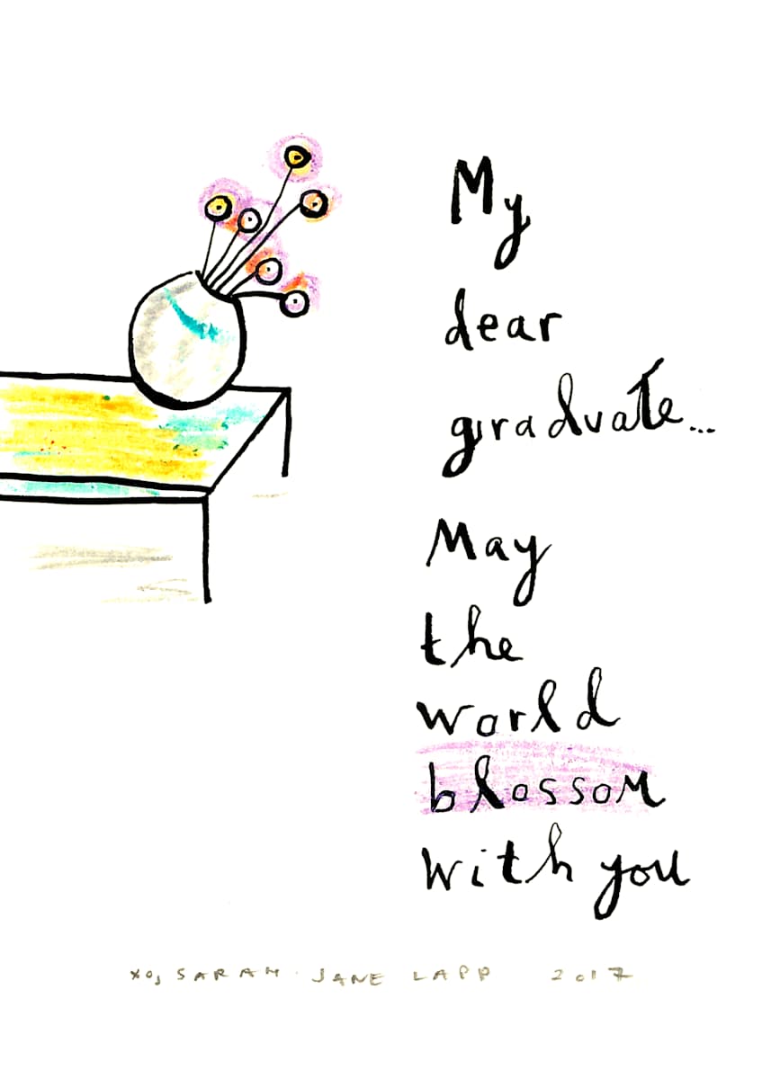 Graduate Blossom - Greeting Card by Sarah Jane Lapp