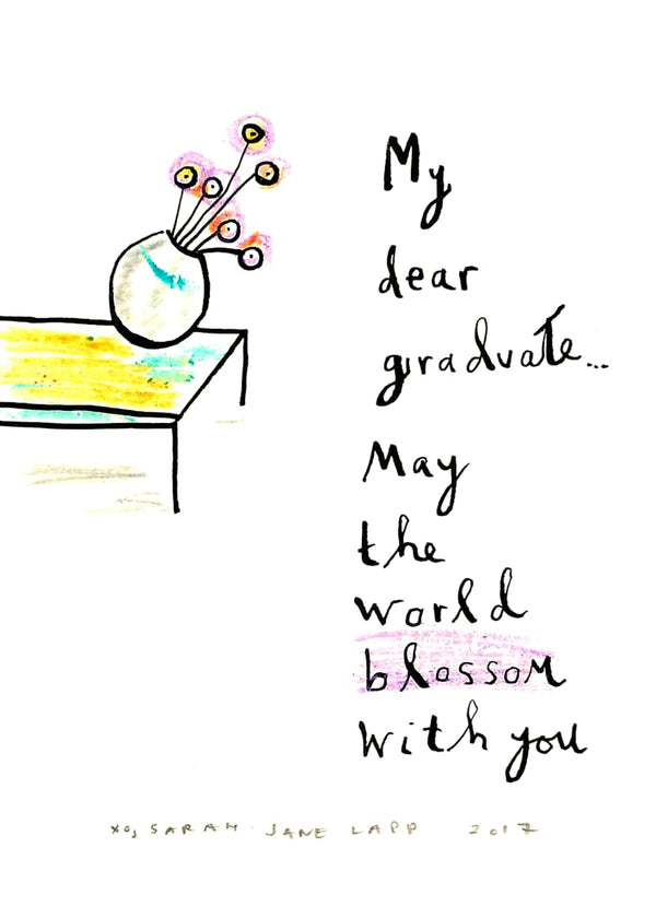 Graduate Blossom - Greeting Card by Sarah Jane Lapp