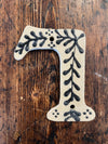 Handmade Ceramic House Number - Painted Design