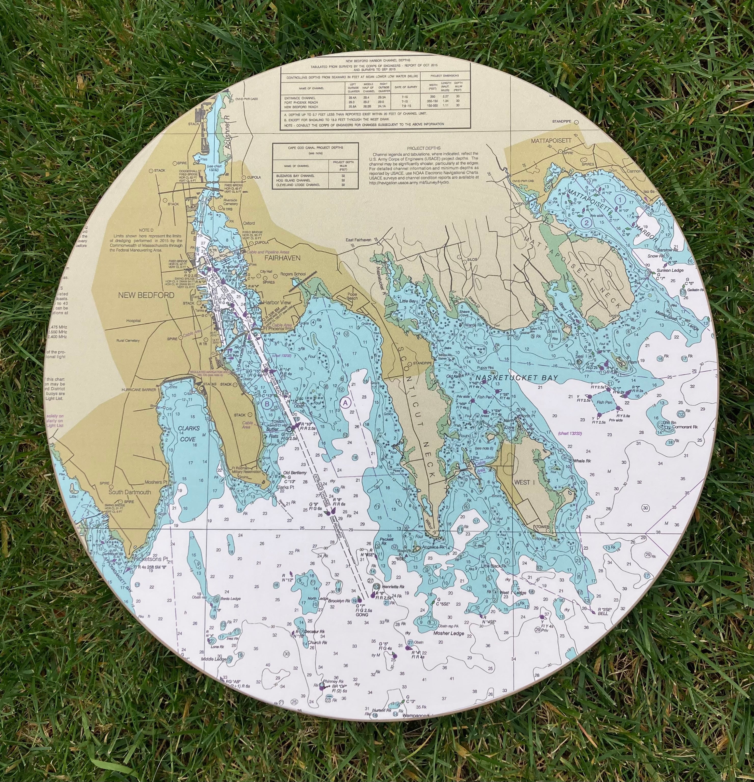 Nautical Chart Lazy Susan