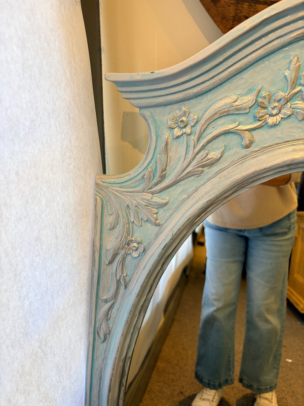 Painted Mirror & Wall Shelf