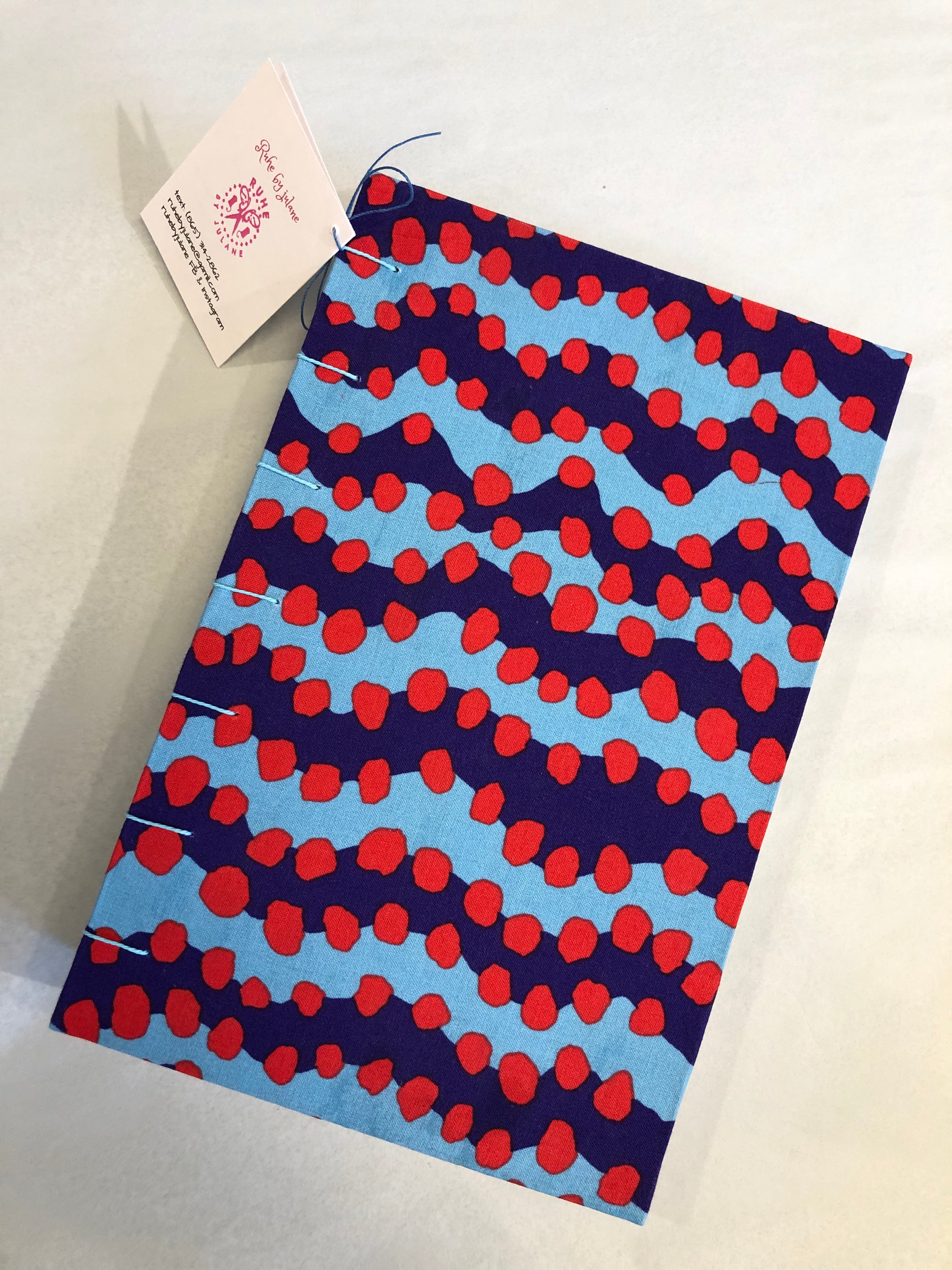 Handcrafted Red Purple Watercolor Journal