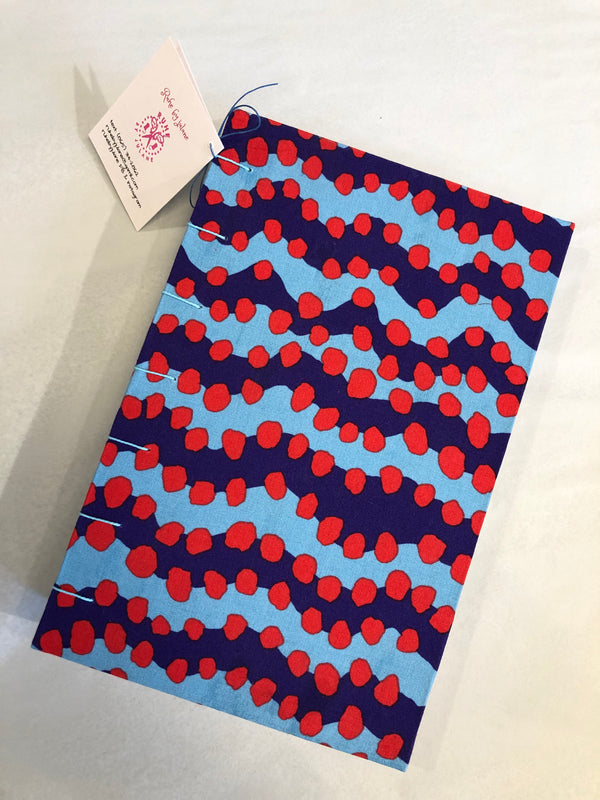 Handcrafted Red Purple Watercolor Journal