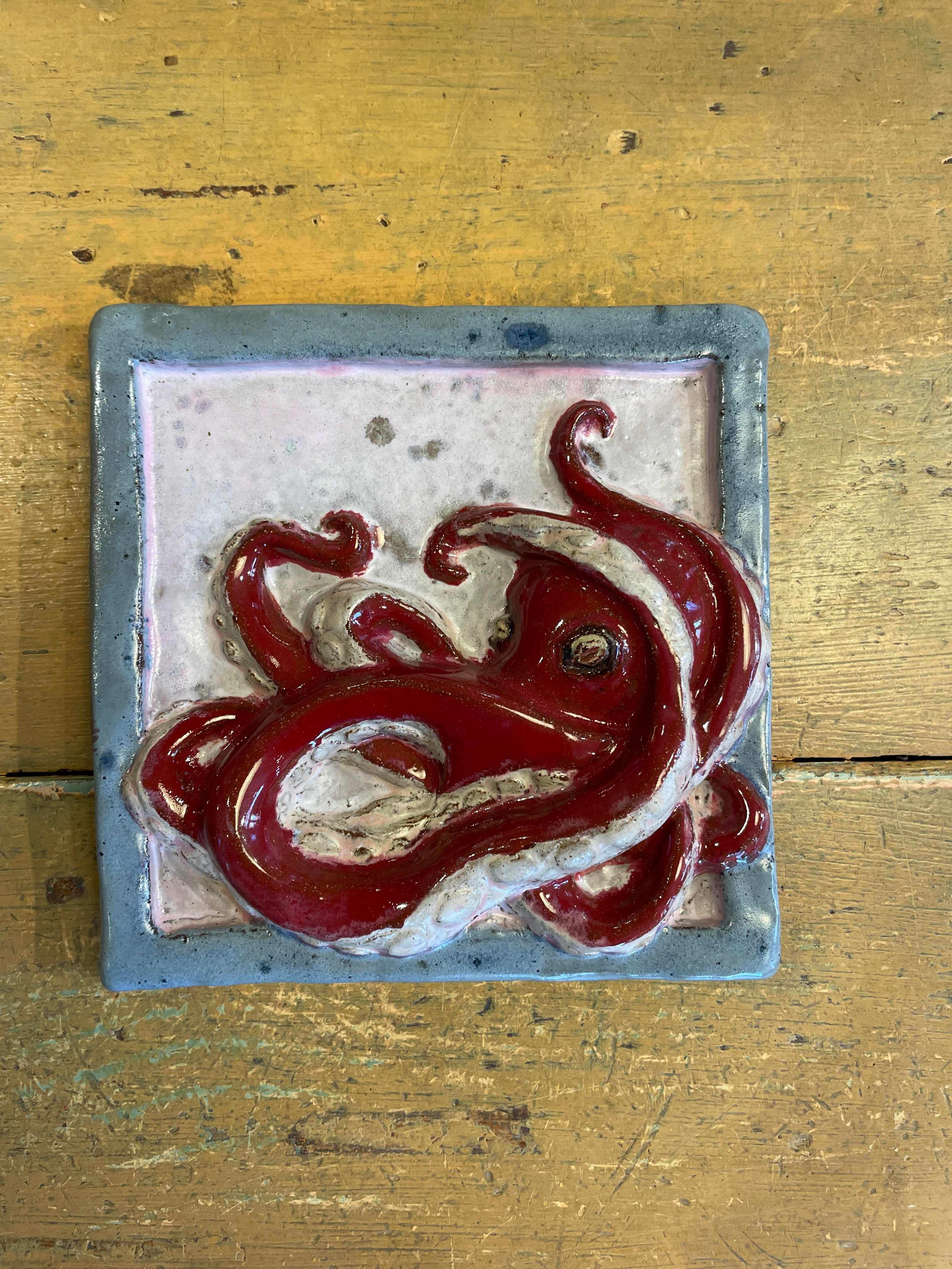 Octopus 6” x 6” Decorative Ceramic Tile