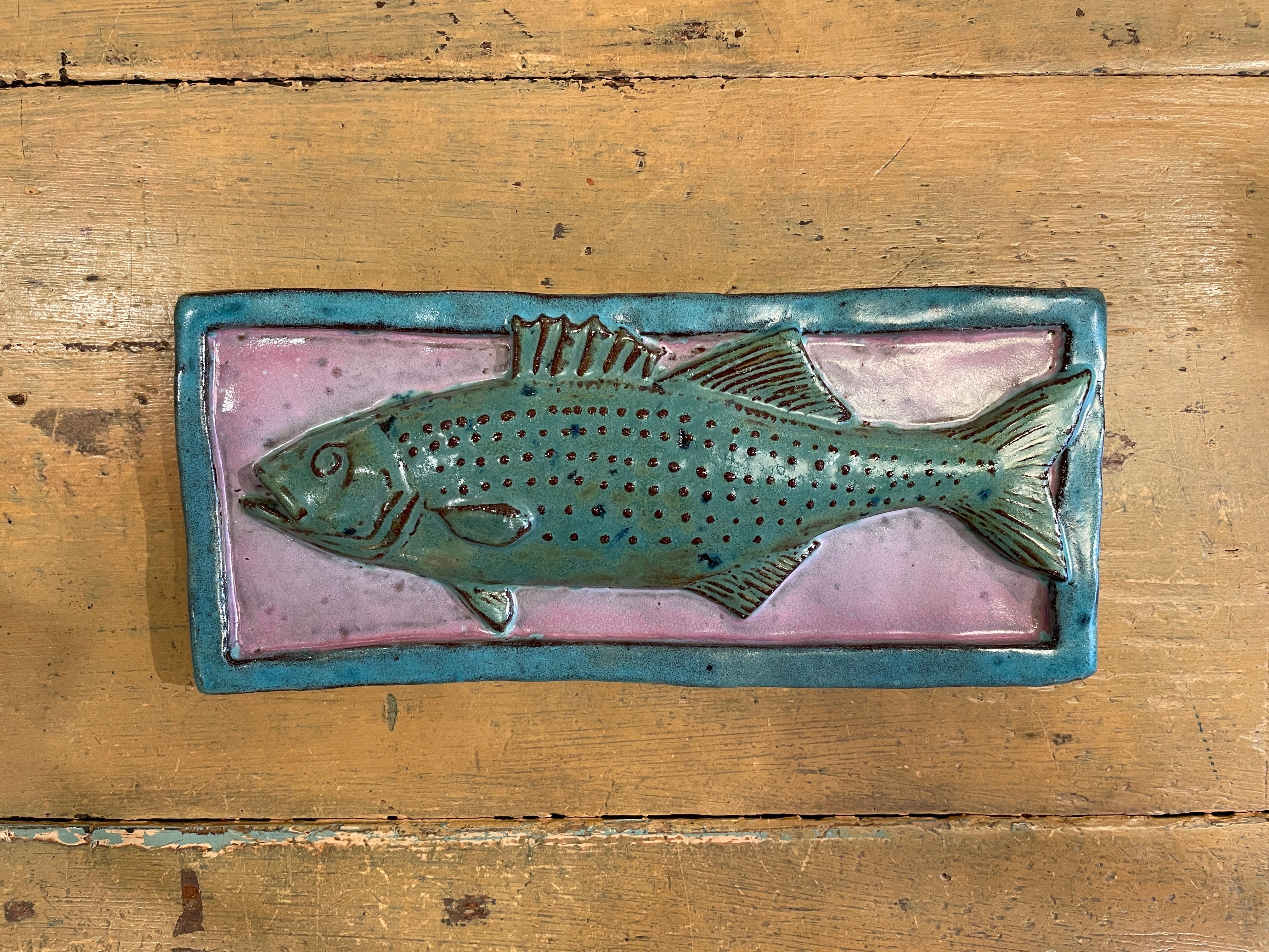 Fish Decorative Ceramic Tile 4” x 9”