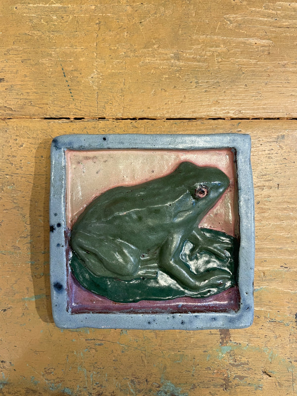 Frog 4” x 4” Decorative Ceramic Tile