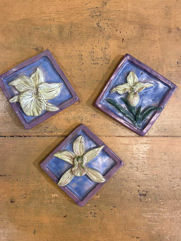 Orchid 4” x 4” Decorative Ceramic Tile