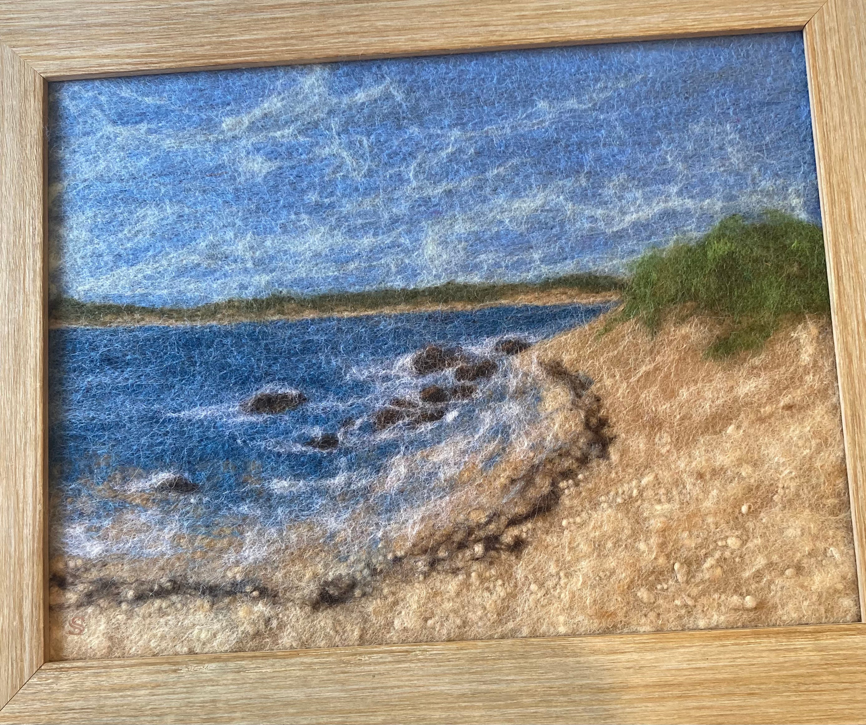 Summer Sounds, Felted Wool Painting