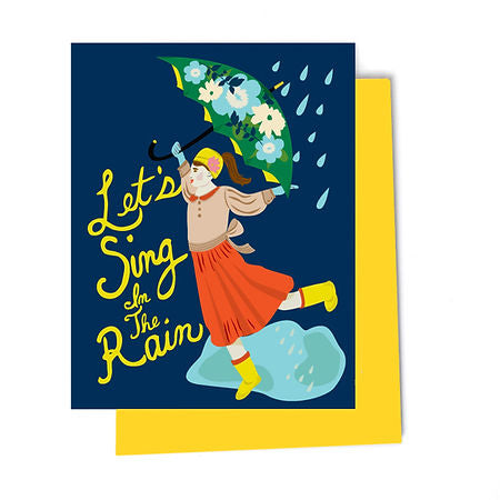 Let’s Sing In The Rain Greeting Card