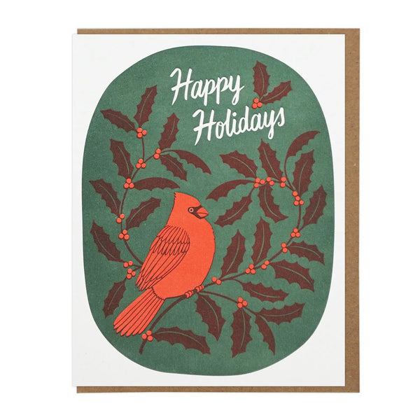 Happy Holidays Cardinal Card