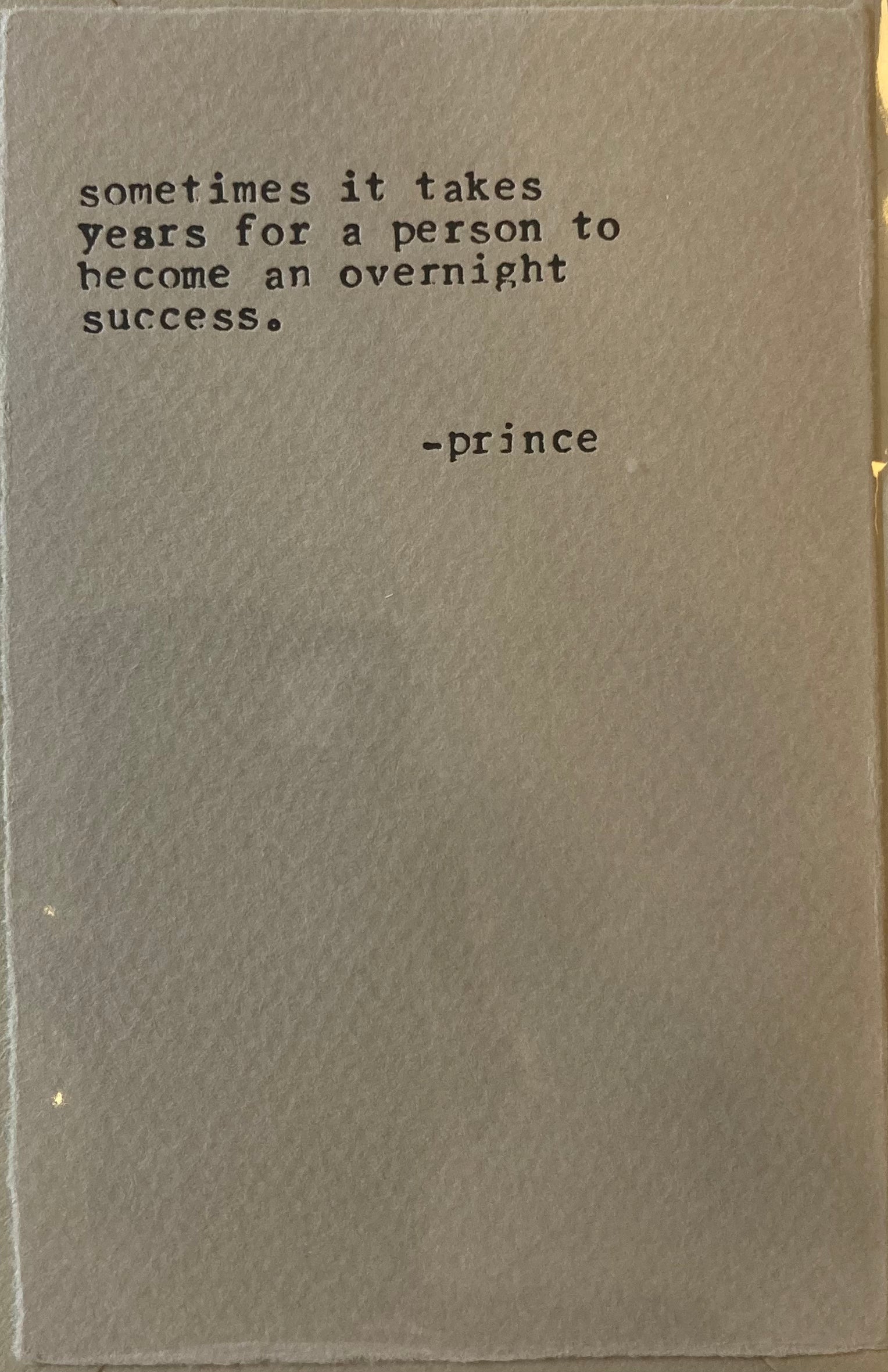 Overnight Success by Prince - Greeting Card